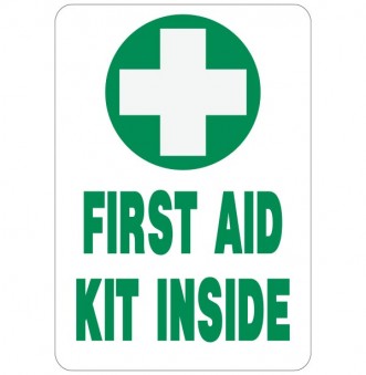 First Aid Kit Inside Labels | Model Sign